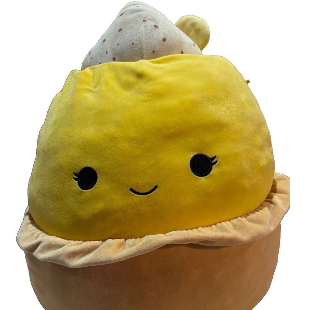 Squishmallows 16" Edwin - Lemon Meringue Pie Large Plush - Yellow Large Squishy